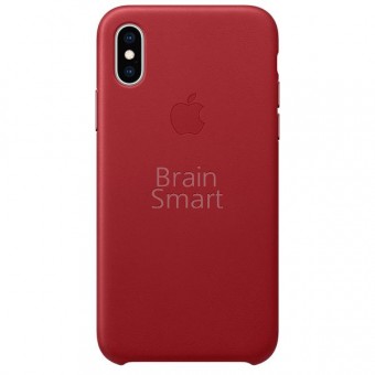 Чехол накладка iPhone XS Leather Case Red фото