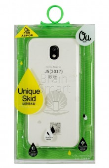Чехол накладка силиконовая Samsung J530 (2017) Oucase Unique Skid Series прозрачный фото