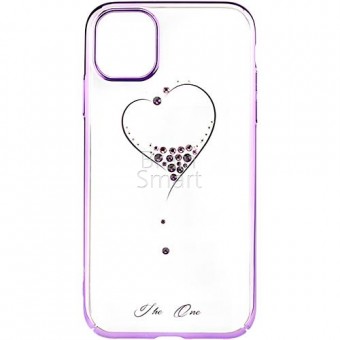 Чехол накладка силиконовая iPhone11 KINGXBAR Swarovski Starry Sky-Heart Series Violet фото