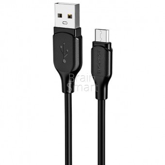 USB кабель Borofone BX42 Micro Encore Silicone (1m) Черный фото