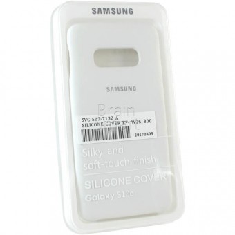 Чехол накладка силиконовая Samsung S10e (2019) Silicone Case (9) Белый фото