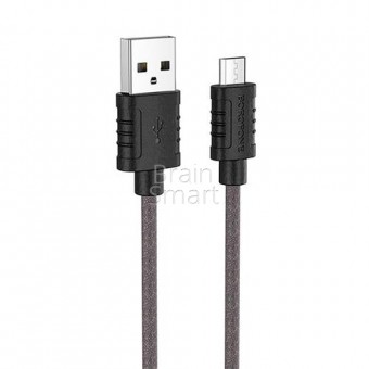 USB кабель Borofone BX52 Airy Silicone Micro (1m) Черный фото