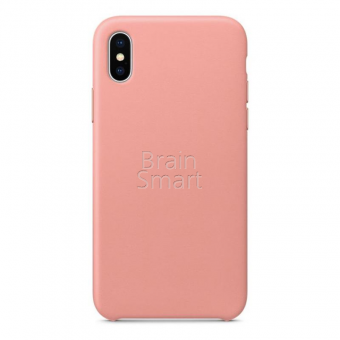 Чехол накладка силиконовая iPhone X Silicone Case розовый (12) фото