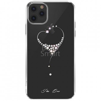 Чехол накладка силиконовая iPhone11 Pro Max KINGXBAR Swarovski Starry Sky-Heart Series Silver фото