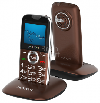 Мобильный телефон Maxvi B10 коричневый фото