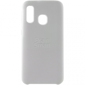 Чехол накладка силиконовая Samsung A205 (A20 2019) Silicone Case (9) Белый фото
